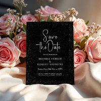 Schwarz & Gold Glitter Schwarze Schrift auf Weiß