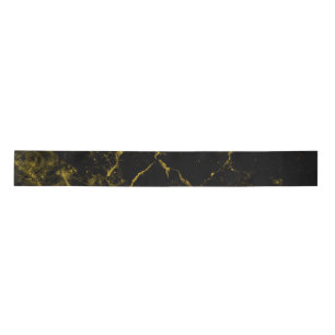 Schwarz-Gold-Glitzer-Marmor  Satinband