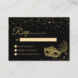 Schwarz-Gold-Glitzer-Massivholz-UAwg Begleitkarte