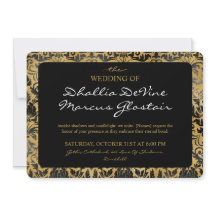 Schwarz-Gold-Goth-Muster