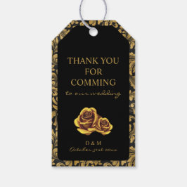 Schwarz-Gold-Goth-Muster Geschenkanhänger