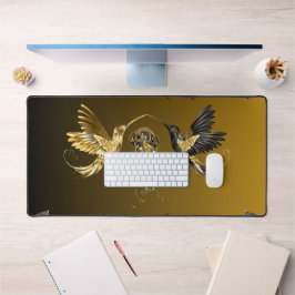 Schwarz-Gold-Grafik, ätherische Einheit Schreibtischunterlage