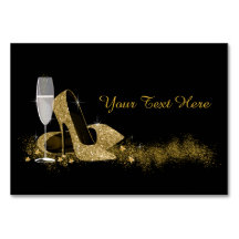 Schwarz-Gold-High-Heel-Shoe