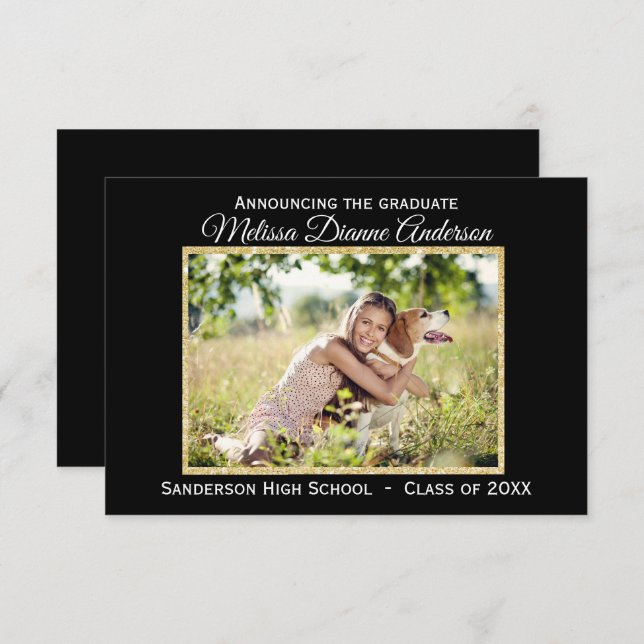 Schwarz/Gold Hintergrund - 3x5 Grad Ankündigung (Vorne/Hinten)