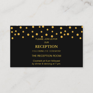 Schwarz-Gold-Hochzeit Begleitkarte