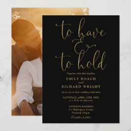 Schwarz-Gold-Hochzeiten im Foto zu haben und zu ha Einladung