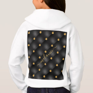 Schwarz-Gold-Hoodie mit Individuelle Name Hoodie