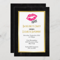 Schwarz-Gold-Junggeselinnen-Abschied mit Kissy Lip
