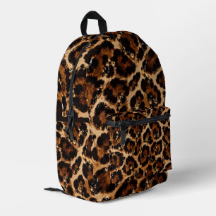 Schwarz-Gold-Kristall-Tiger-Muster Bedruckter Rucksack
