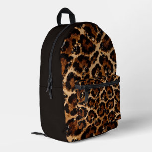 Schwarz-Gold-Kristall-Tiger-Muster Bedruckter Rucksack
