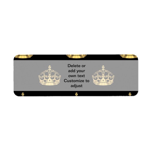Schwarz-Gold-Kronenmuster (Vorne)