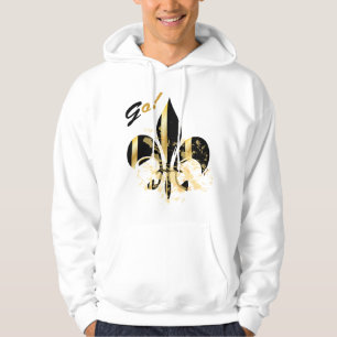 Schwarz-Gold-Lilie Hoodie