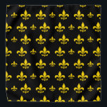 Schwarz-Gold-Lilie-Muster Halstuch<br><div class="desc">Schwarz-Gold-Lilie-Muster</div>