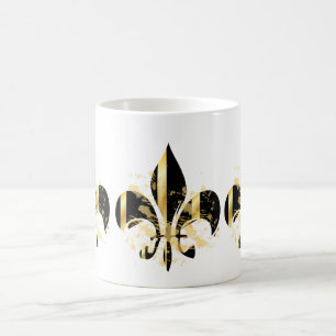 Schwarz-Gold-Lilie Tasse
