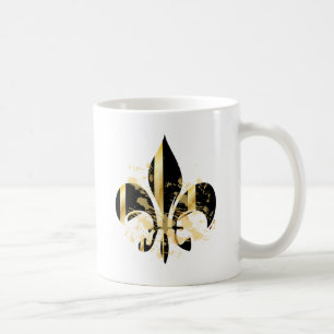 Schwarz-Gold-Lilie Tasse