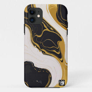 Schwarz-Gold-Marmor Case-Mate iPhone Hülle