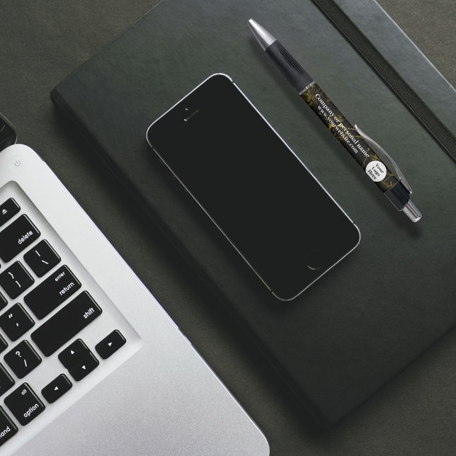 Schwarz-Gold-Marmor Kugelschreiber (Von Creator hochgeladen)