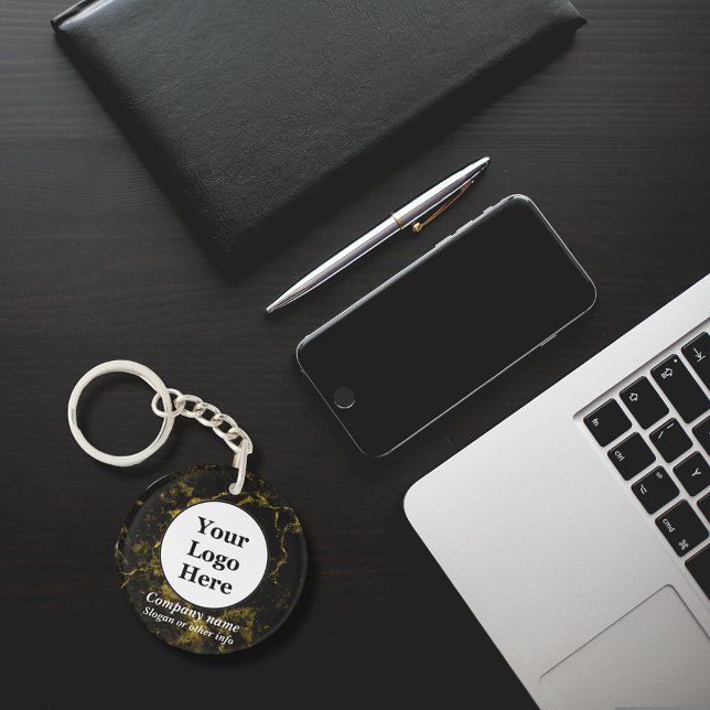 Schwarz-Gold-Marmor Schlüsselanhänger (Von Creator hochgeladen)