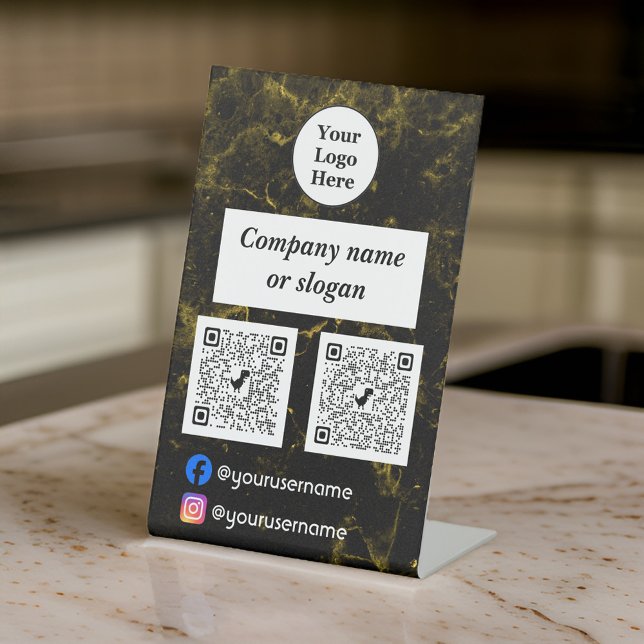 Schwarz-Gold-Marmor Sockelschild (Von Creator hochgeladen)