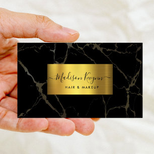 Schwarz-Gold-Marmor Visitenkarte