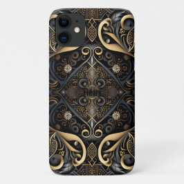 Schwarz-Gold-Mittelalter Case-Mate iPhone Hülle