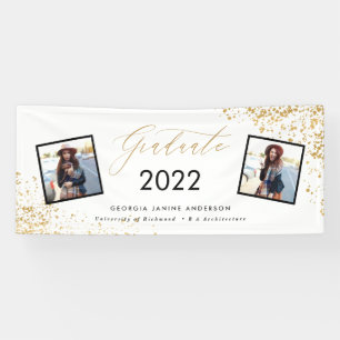 Schwarz + Gold, modernes Drehbuch, Multi-Foto-Absc Banner