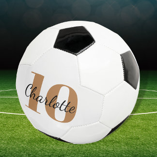 Schwarz-Gold-Monogramm-Initialnummer Fußball