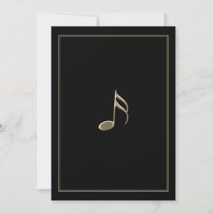 Schwarz-Gold-Musik-Border-Karte Karte