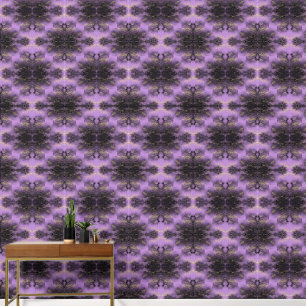Schwarz-Gold-Muster auf Lilac   Tapete