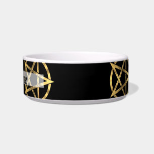 Schwarz-Gold-Pentagramm Napf