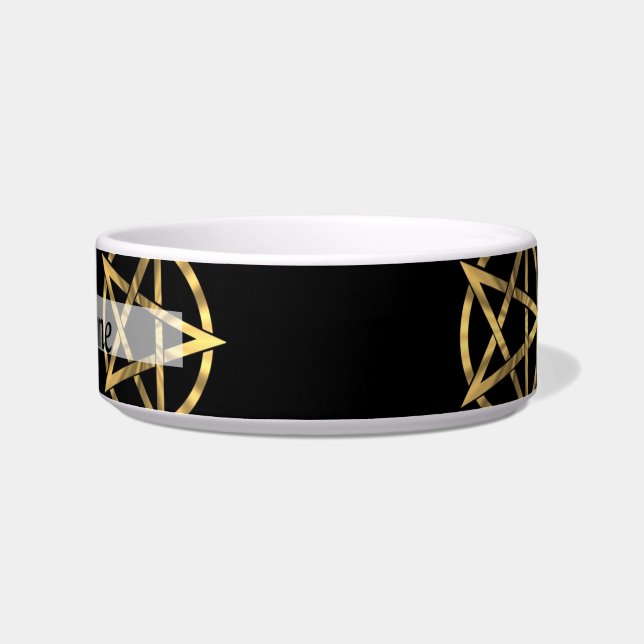 Schwarz-Gold-Pentagramm Napf (Rechts)