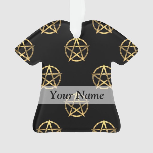 Schwarz-Gold-Pentagramm Ornament (Vorderseite)