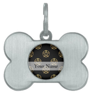 Schwarz-Gold-Pentagramm Tiermarke