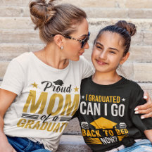 Schwarz-Gold-Proud-Mama eines Absolventen