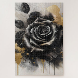 Schwarz-Gold-Rose Puzzle