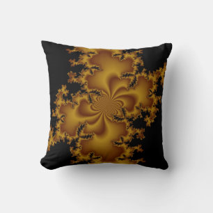 Schwarz-Gold-Rostkissen Kissen