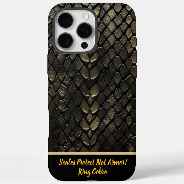 Schwarz-Gold-SchlangeMuster Case-Mate iPhone Hülle (Rückseite)