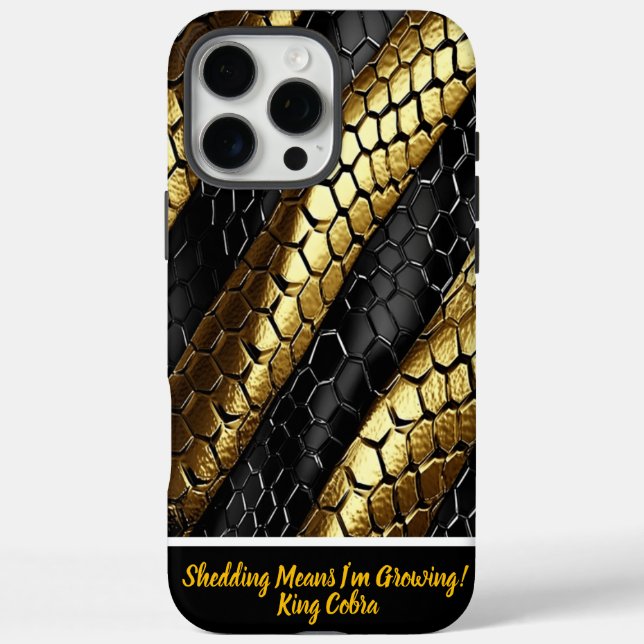 Schwarz-Gold-Schlangen-Skin Case-Mate iPhone Hülle (Rückseite)