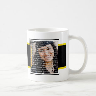 Schwarz-Gold-School-Abschluss Foto Collage Tasse