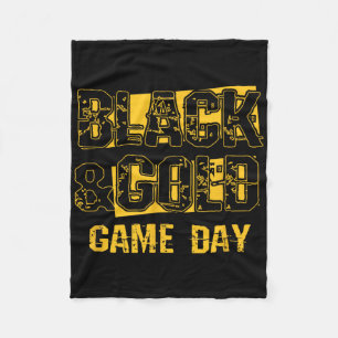 Schwarz-Gold-Shirt-Spiel-Tag High School Fußball Fleecedecke