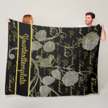 Schwarz, Gold, Silber, vielen Dank, Blume,