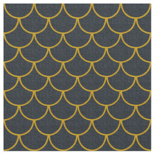 Schwarz-Gold-Skaliermuster Stoff