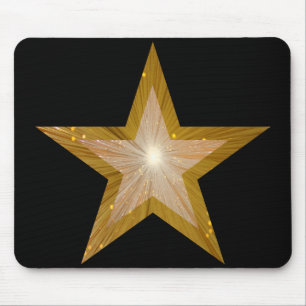 Schwarz-Gold-Star-Mousepad Mousepad
