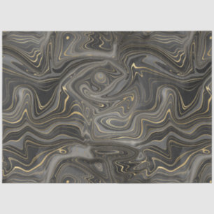 Schwarz-Gold-Strata-Serie - Design 4 Seidenpapier