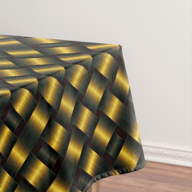 Schwarz-Gold-Tablett Tischdecke (Beispiel)
