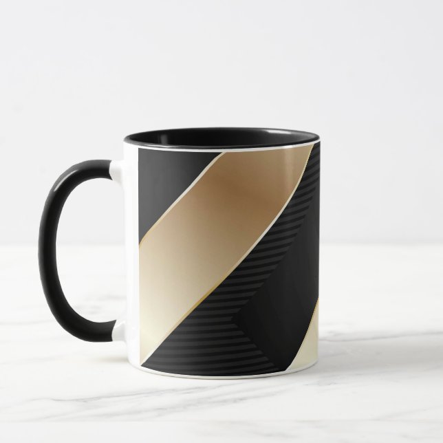 Schwarz-Gold-Tasse Tasse (Links)