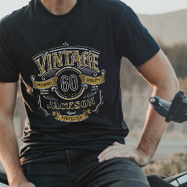 Schwarz & Gold Vintag bis perfekt zum Geburtstag T-Shirt