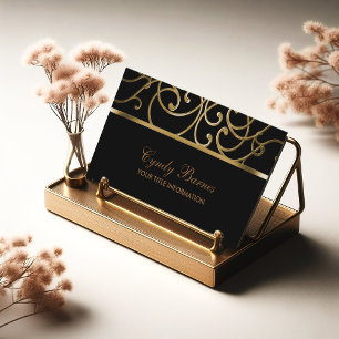 Schwarz-Gold-Visitenkarte Visitenkarte