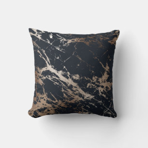 Schwarz/Gold/Wirbelsäule Kissen