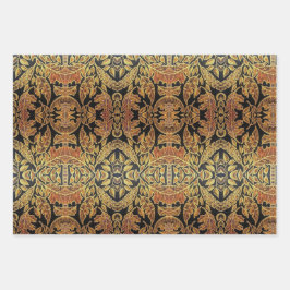 Schwarz-Gold-Wrapping-Paper-Set Geschenkpapier Set